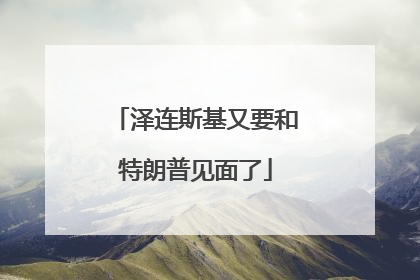 泽连斯基又要和特朗普见面了