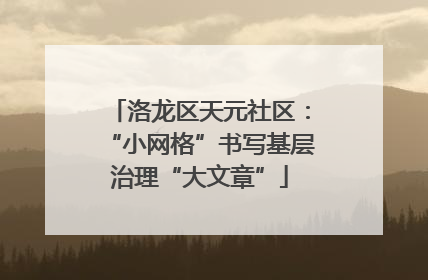 洛龙区天元社区：“小网格”书写基层治理“大文章”