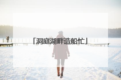 洞庭湖畔造船忙