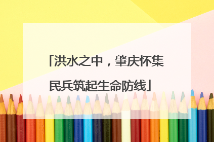 洪水之中，肇庆怀集民兵筑起生命防线