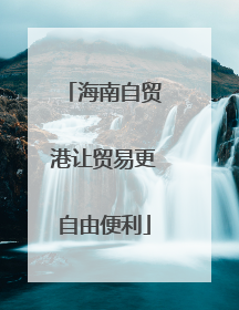 海南自贸港让贸易更自由便利