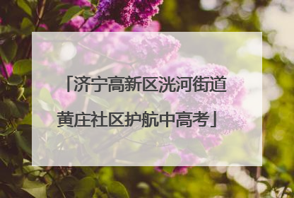 济宁高新区洸河街道黄庄社区护航中高考