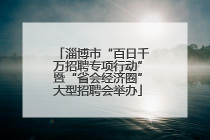 淄博市“百日千万招聘专项行动”暨“省会经济圈”大型招聘会举办