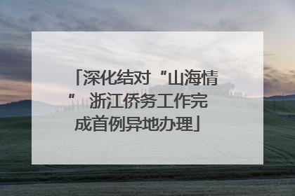 深化结对“山海情” 浙江侨务工作完成首例异地办理