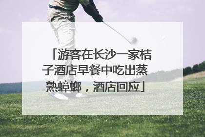 游客在长沙一家桔子酒店早餐中吃出蒸熟蟑螂，酒店回应