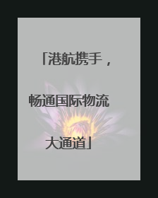 港航携手，畅通国际物流大通道