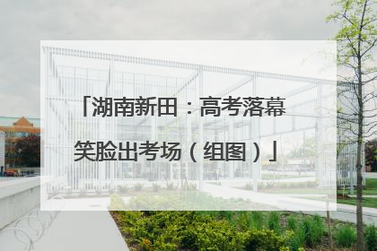 湖南新田：高考落幕 笑脸出考场（组图）