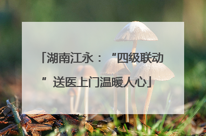 湖南江永：“四级联动”送医上门温暖人心