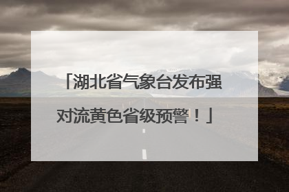 湖北省气象台发布强对流黄色省级预警！