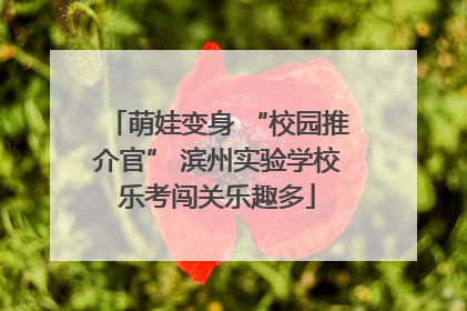 萌娃变身 “校园推介官” 滨州实验学校乐考闯关乐趣多