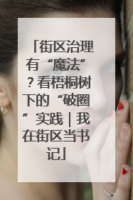 街区治理有“魔法”？看梧桐树下的“破圈”实践｜我在街区当书记