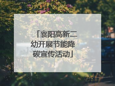 襄阳高新二幼开展节能降碳宣传活动