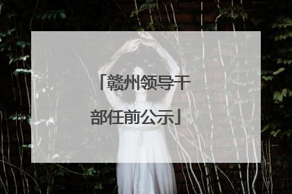 赣州领导干部任前公示