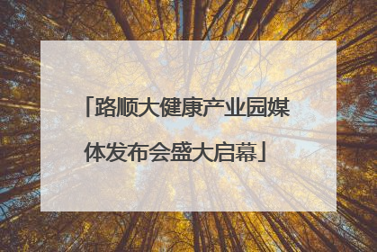路顺大健康产业园媒体发布会盛大启幕