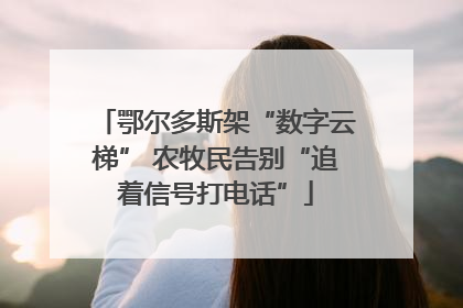 鄂尔多斯架“数字云梯” 农牧民告别“追着信号打电话”