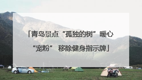 青岛景点“孤独的树”暖心“宠粉” 移除健身指示牌