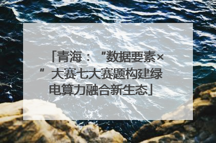 青海：“数据要素×”大赛七大赛题构建绿电算力融合新生态