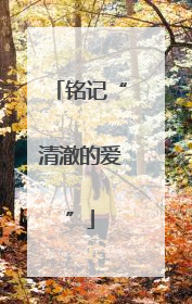 铭记“清澈的爱”