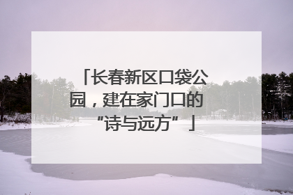 长春新区口袋公园，建在家门口的“诗与远方”