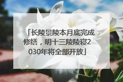 长陵景陵本月底完成修缮，明十三陵陵寝2030年将全部开放