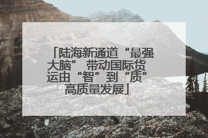 陆海新通道“最强大脑” 带动国际货运由“智”到“质”高质量发展
