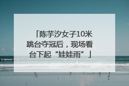 陈芋汐女子10米跳台夺冠后，现场看台下起“娃娃雨”