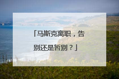 马斯克离职，告别还是暂别？