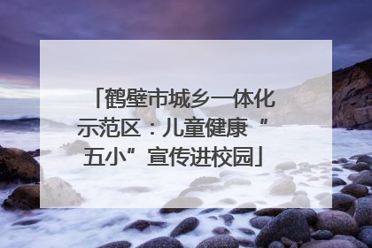 鹤壁市城乡一体化示范区：儿童健康“五小”宣传进校园