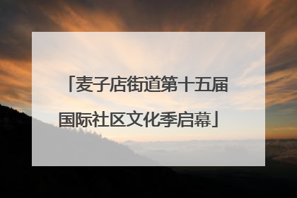 麦子店街道第十五届国际社区文化季启幕