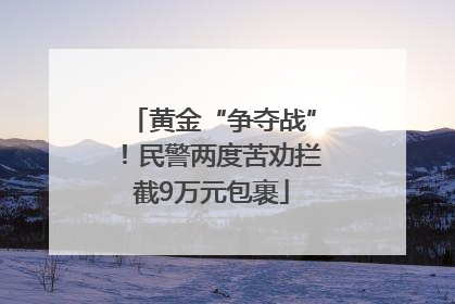 黄金“争夺战”！民警两度苦劝拦截9万元包裹