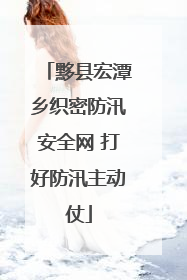 黟县宏潭乡织密防汛安全网 打好防汛主动仗