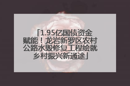 1.95亿国债资金赋能！龙岩新罗区农村公路水毁修复工程绘就乡村振兴新通途