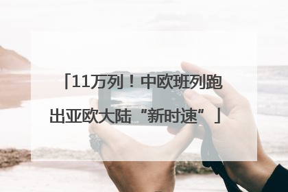 11万列！中欧班列跑出亚欧大陆“新时速”