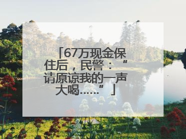 67万现金保住后，民警：“请原谅我的一声大喝……”